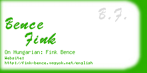 bence fink business card